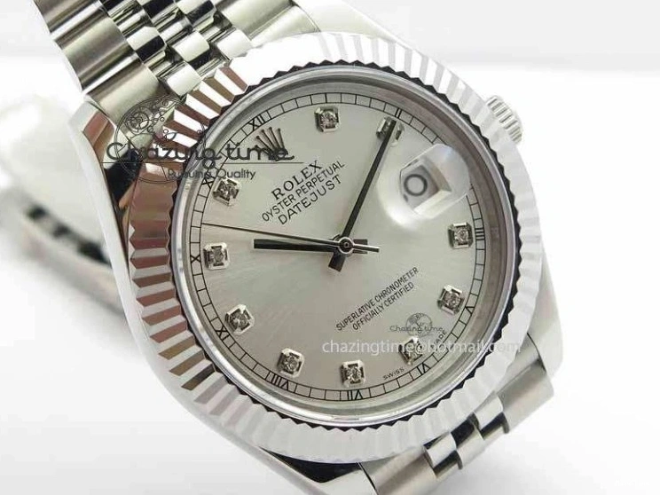 MiroTime 0326 DateJust II 41mm BP Maker Best Edition Silver Diamonds Dial On New Version Jubilee Bracelet A Reliable 3623